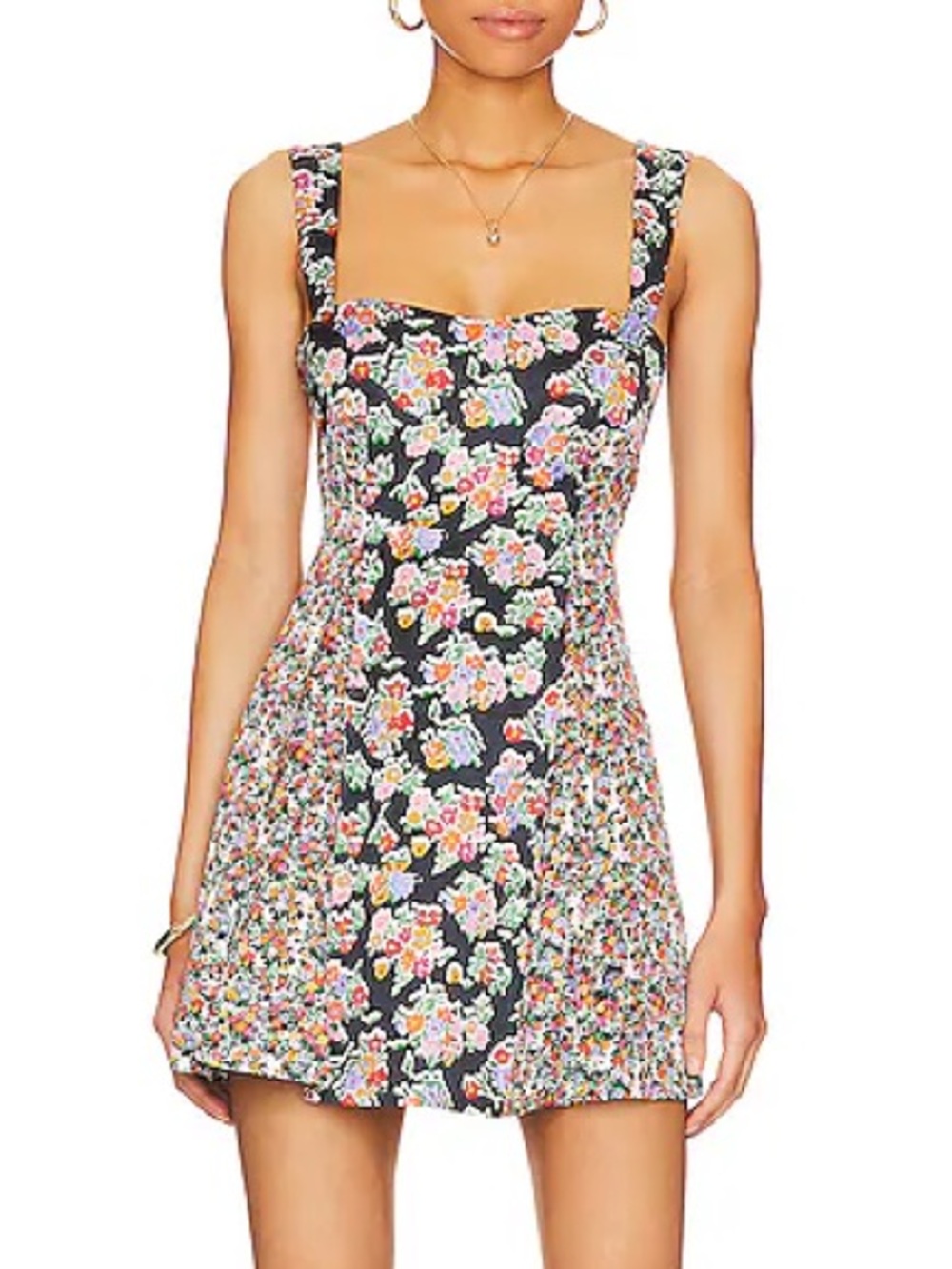 NWT For Love & Lemons Floral Brooks Mini Dress XS